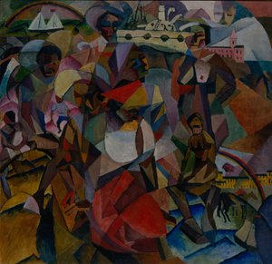 De studie van symbolische overeenkomsten in het portret van Marianna Lentulova, 1912
