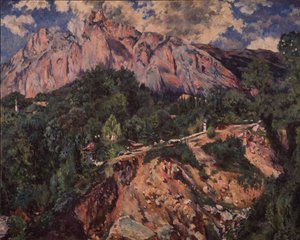 De Ai-Petri berg, 1926 door Aristarkh Vasilyevich Lentulov