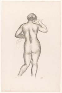 Vrouwelijk naakt op de rug gezien door Aristide Maillol (signed by artist)