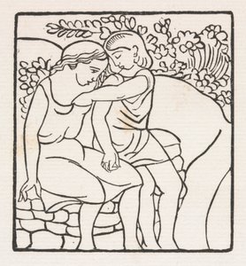 Daphnis en Chloë: Daphnis en Chloë aan het spelen door Aristide Maillol