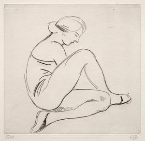 Zittende vrouw door Aristide Maillol