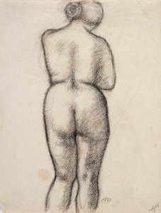 Vrouwelijk model, gezien van achteren door Aristide Maillol