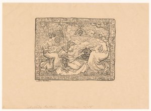 Wandtapijt met vier musicerende vrouwen in landschap door Aristide Maillol