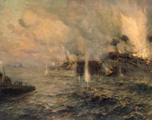De Zeeslag bij Tsushima op 27 mei 1905