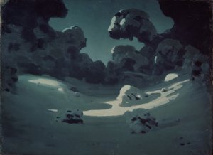 Maanlichtvlekken in het bos. Winter, 1898-1908 door Arkhip Ivanovich Kuindzhi