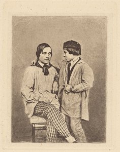 [Man en jongen] door Armand Hippolyte Louis Fizeau