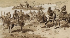 Schelpblazers en vlot in primitieve tijden door Armand Jean Heins