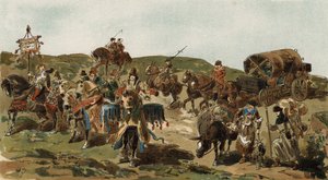 Wagen en Begeleiding, Tijd van de Hertogen van Bourgondië, 15e Eeuw door Armand Jean Heins