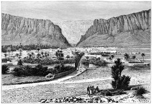 De El-Kantara kloof, Tunesië, 1895