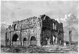 De ruïnes van het Praetorium, Lambaesis, Algerije, ca. 1890 door Armand Kohl