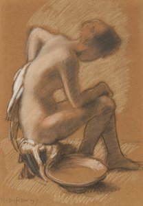 Femme à sa toilette Vrouw bij haar toilet, 1917 door Armand Rassenfosse