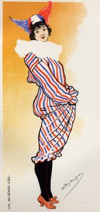 Geografie. Kostuum voor het Carnaval van Luik. Poster door Armand Rassenfosse, België door Armand Rassenfosse