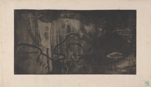 Decoratie van Bretagne - Bretonse vrouwen aan zee ca. 1894 (ets, aquatint & suiker-lift aquatint)
