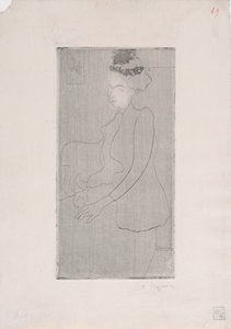 Zittende Vrouw met Gevederde Hoed ca. 1893