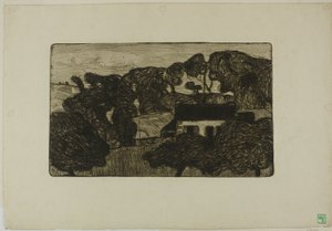 Boerderij omgeven door bomen door Armand Séguin