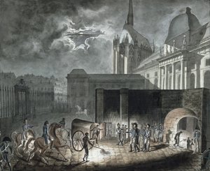 Overbrengen van gevangenen naar de Conciergerie, 26 mei 1804