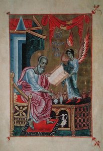 Arm.558, fol.265v St. Johannes de Evangelist, uit een evangelieboek, c.1250 door Armenian School