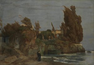 Villa aan zee II door Arnold Böcklin