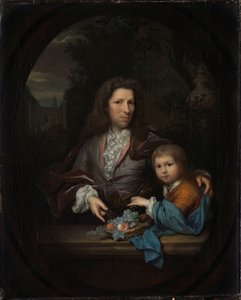 Jan van de Poll (1668-1745) en zijn zoon Harmen Hendrick (1697-1772) door Arnold Boonen