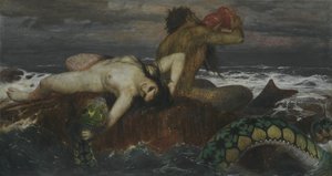 Duits: Triton und Nereïde Triton en Nereïde door Arnold Böcklin