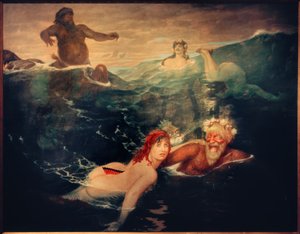 In het spel van de golven door Arnold Böcklin