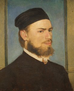 Portret van de schilder Franz von Lenbach, 1862