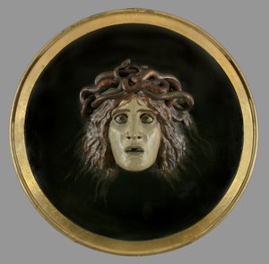 Schild met het gezicht van Medusa, 1897 door Arnold Böcklin
