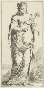 Personificatie van de zedigheid Een-en-veertigh stuks, verscheydene Sinnebeelden (serie) door Arnold Houbraken