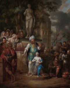 Het offer van Iphigenia door Arnold Houbraken