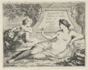 Venus bespied door een sater door Arnold Houbraken