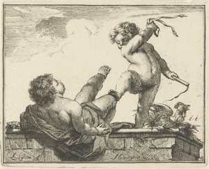 Vlijt overmeestert Luiheid (Een-en-veertigh stuks, verscheydene Sinnebeelden)