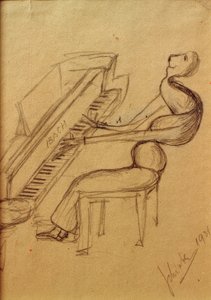 Karikatuur (Pianospeler)