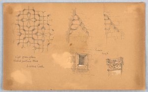 Architectonische Details bij de Kathedraal van Lisieux door Arnold William Brunner