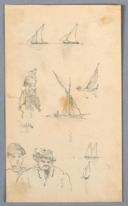 Schetsen in Napels door Arnold William Brunner