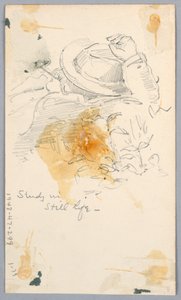 Studie met stilleven door Arnold William Brunner