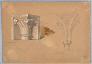 Twee Studies van Architectonische Details door Arnold William Brunner