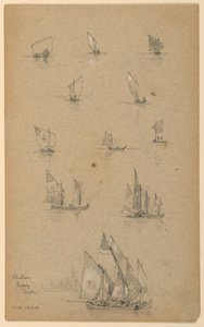 Venetiaanse Vissersboten door Arnold William Brunner