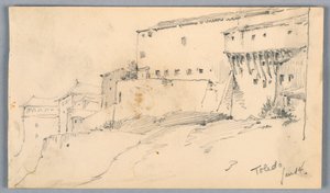 Muren in Toledo door Arnold William Brunner