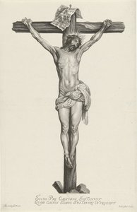 Christus aan het kruis door Arnold de Jode