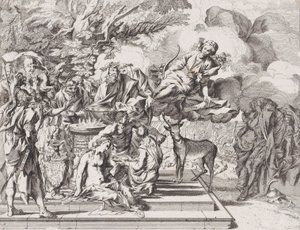 Het offer van Iphigenia door Arnold van Westerhout.