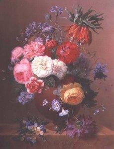 Stilleven van Bloemen (paar bij 63508)
