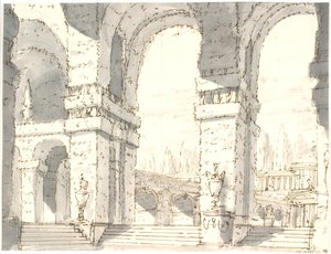 Paleiscomplex met arcades door Aron Wallick