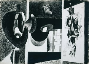 Nacht, Enigma en Nostalgie door Arshile Gorky