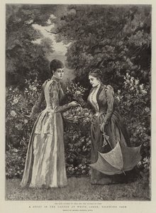 Een studie in de tuin bij White Lodge, Richmond Park (gravure) door Arthur (after) Hopkins