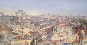 Rome zoals het was, hersteld na bestaande overblijfselen (detail)