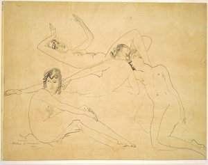 Vier figuren door Arthur B. Davies