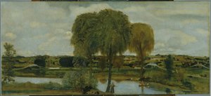 Langs het Erie-kanaal door Arthur Bowen Davies
