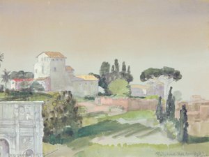 Palatijnse Heuvel vanaf het Colosseum door Arthur Bowen Davies