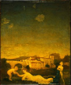 Viola Obligato door Arthur Bowen Davies