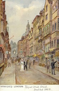 Verdwenen Londen - Hollywell Street, Strand, gesloopt 1902-3 door Arthur Charles Payne
